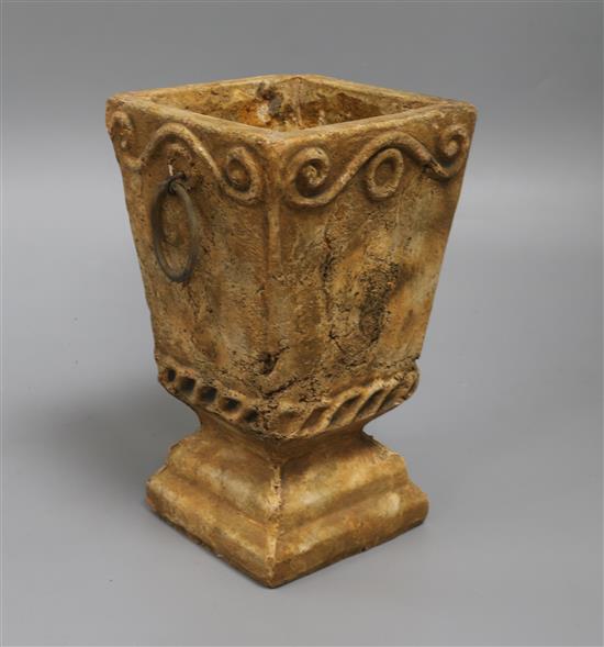 A terracotta incense burner height 20cm